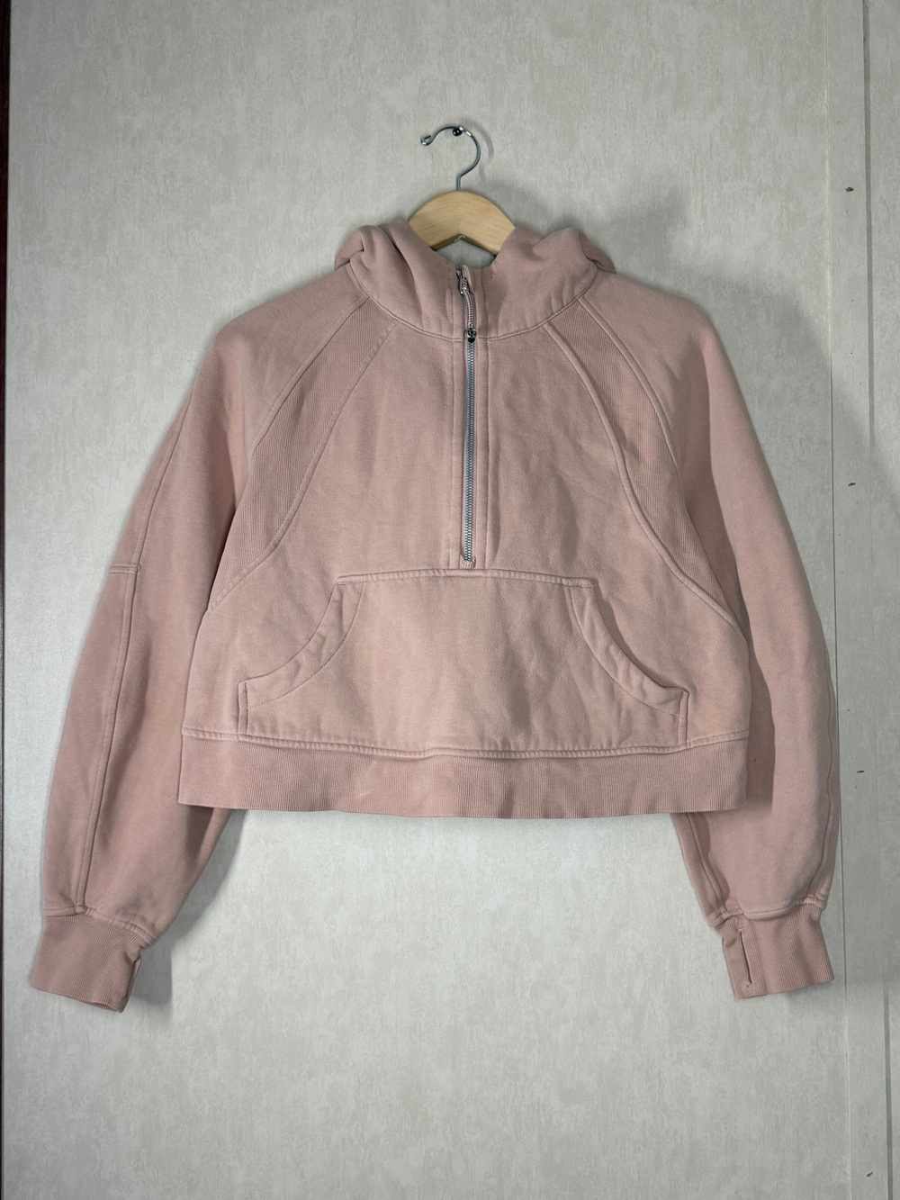 Lululemon Women’s Scuba Oversized 1/2 Zip Pullover Hoodie in Cream M/L